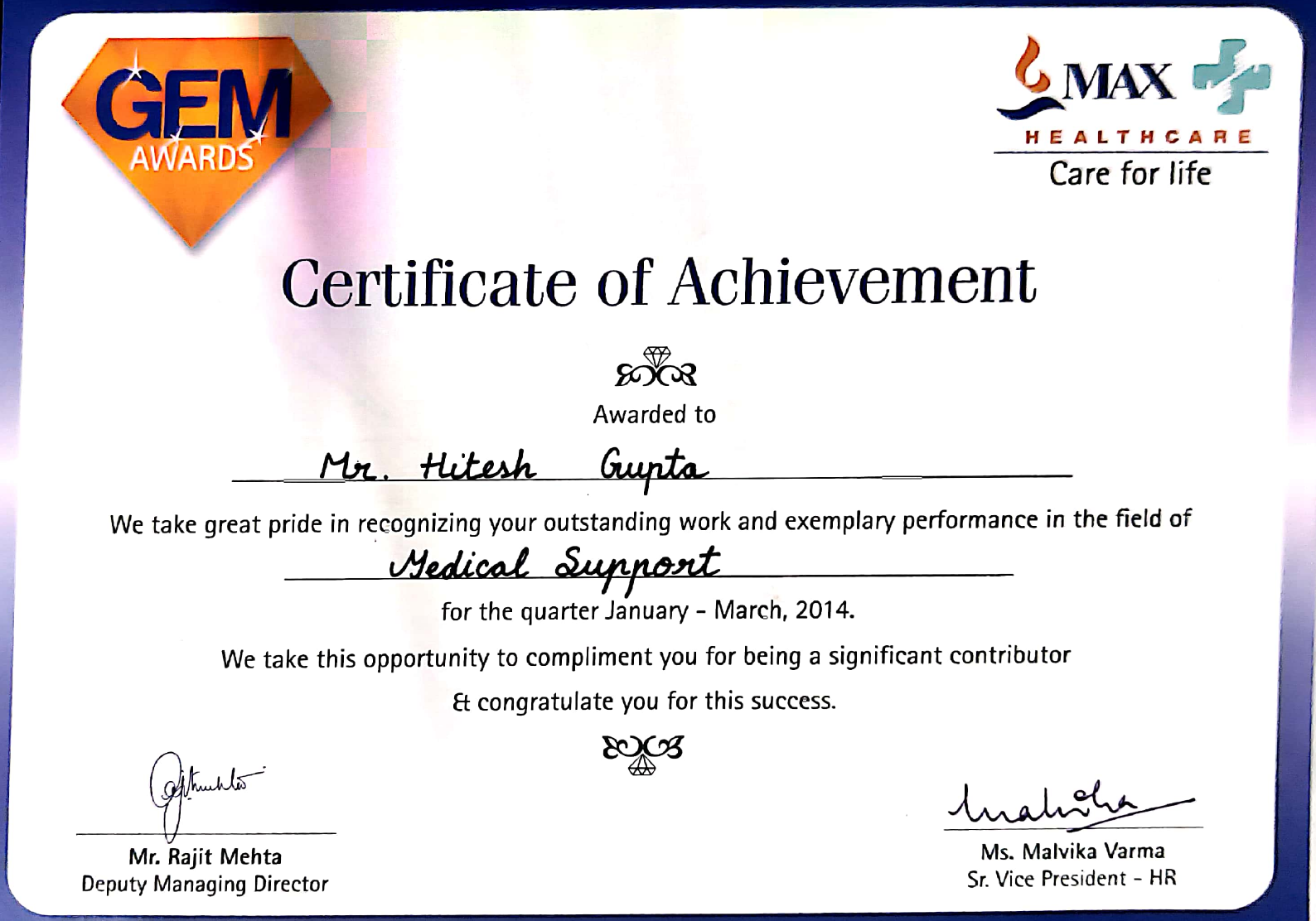 Certificate 13